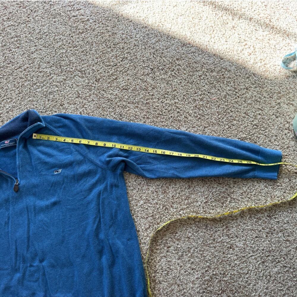 Vineyard Vines Mens sweater size XL, Blue Striped, 1/4 zip, Cotton - Picture 5 of 8